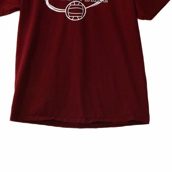 Gildan Men Maroon T-Shirt Casual Graphic Tee Southside Volleyball Short Sleeve L - Picture 2 of 4